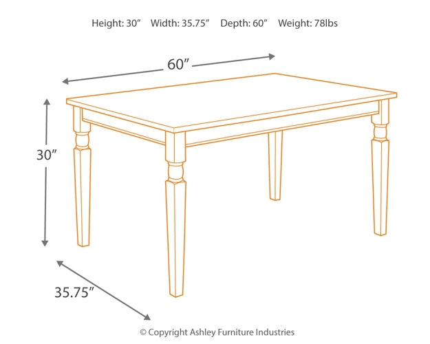 Mesa de comedor rectangular Whitesburg