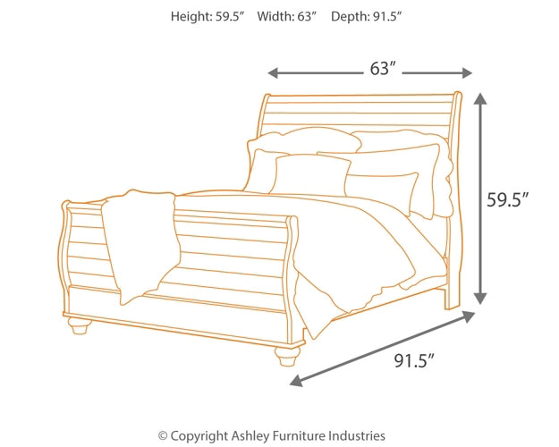 Willowton Sleigh Bed