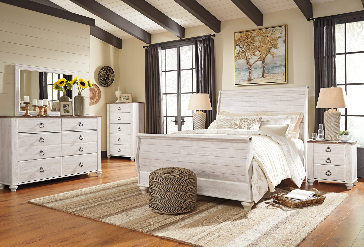 Willowton Sleigh Bed