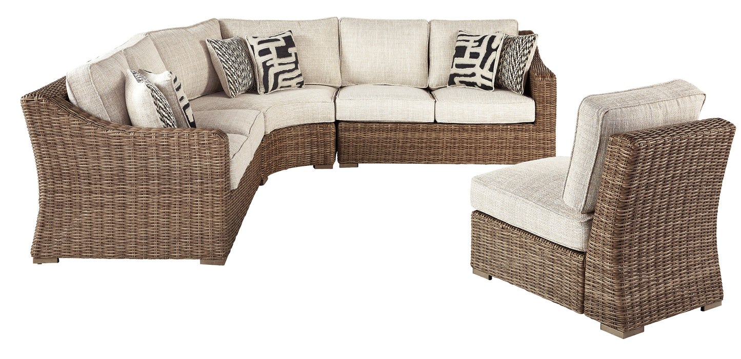 Conjunto de asientos para exterior de 4 piezas Beachcroft