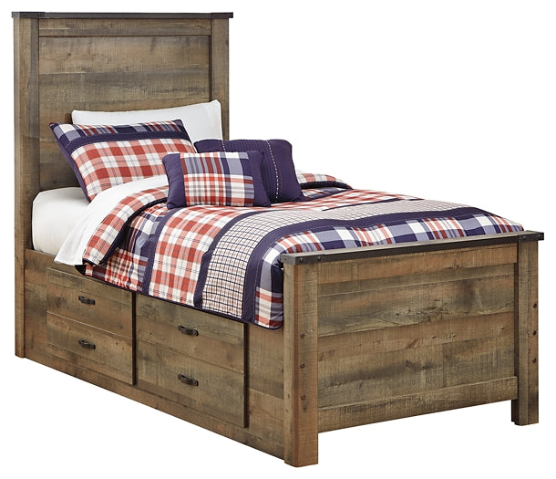 Trinell Panel Bed With 2 Storage Drawers