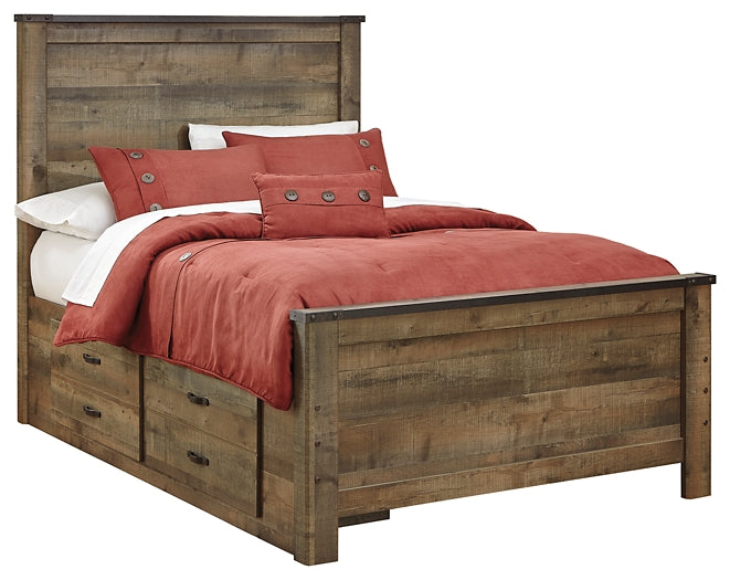 Trinell Panel Bed With 2 Storage Drawers