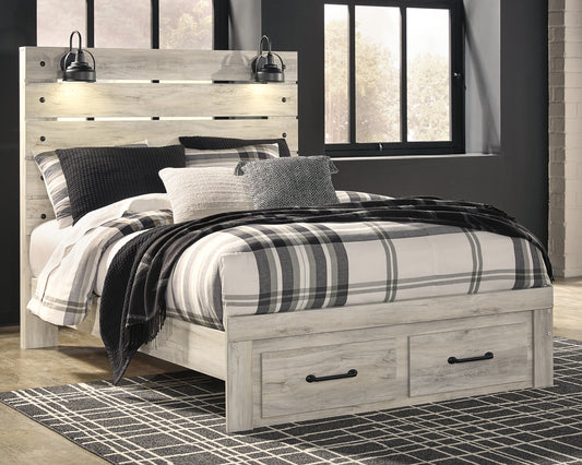 Cambeck Panel Bed With 2 Storage Drawers