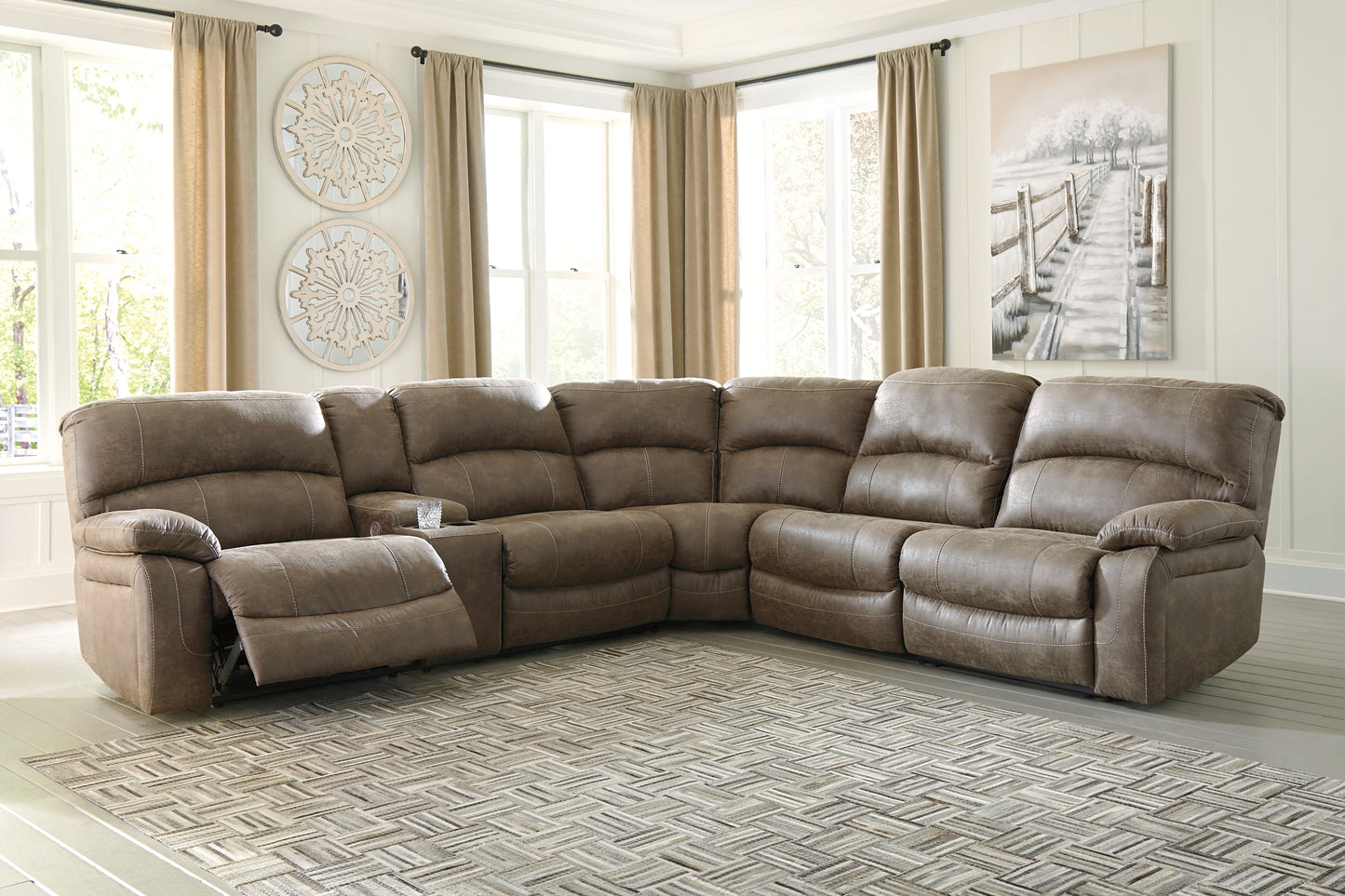 Seccional reclinable eléctrico de 4 piezas Segburg