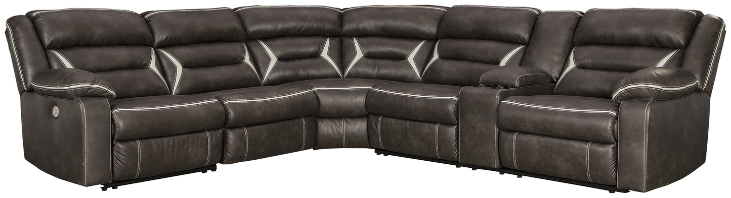 Seccional reclinable eléctrico de 4 piezas Kincord