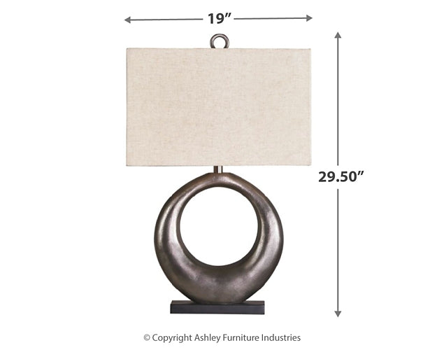 Lámpara de mesa de metal Saria (1 unidad)