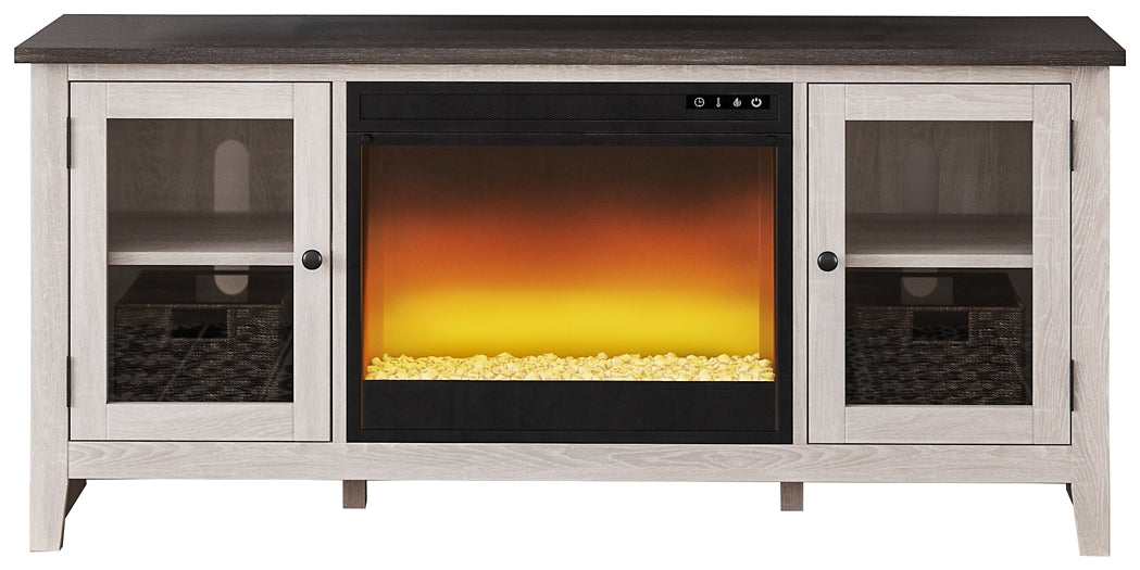 Mueble para TV Dorrinson de 60" con chimenea eléctrica