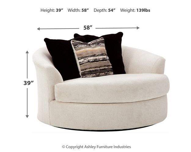 Silla giratoria redonda extragrande Cambri