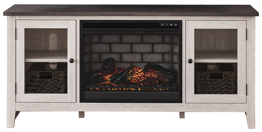 Mueble para TV Dorrinson de 60" con chimenea eléctrica
