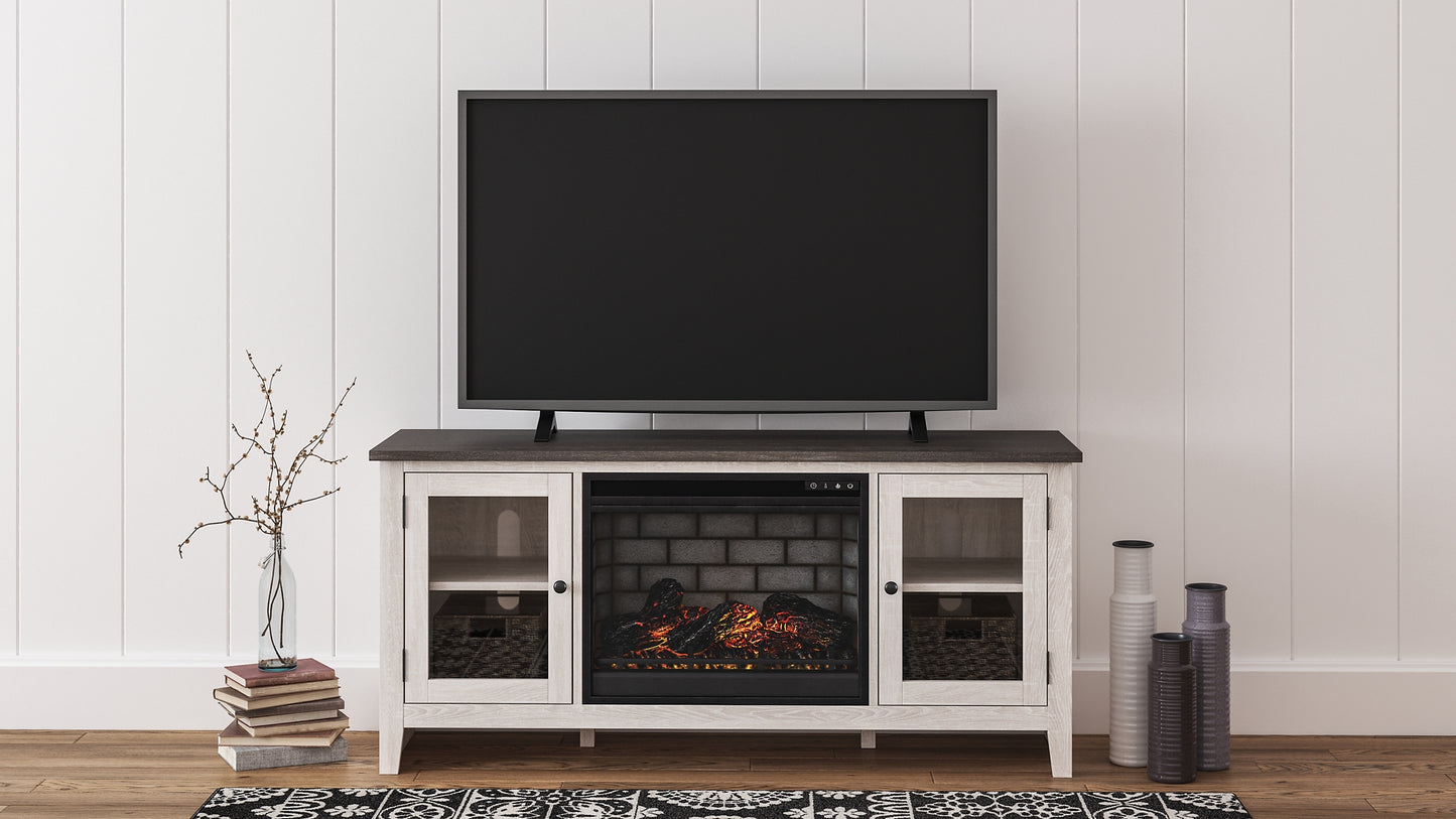 Mueble para TV Dorrinson de 60" con chimenea eléctrica