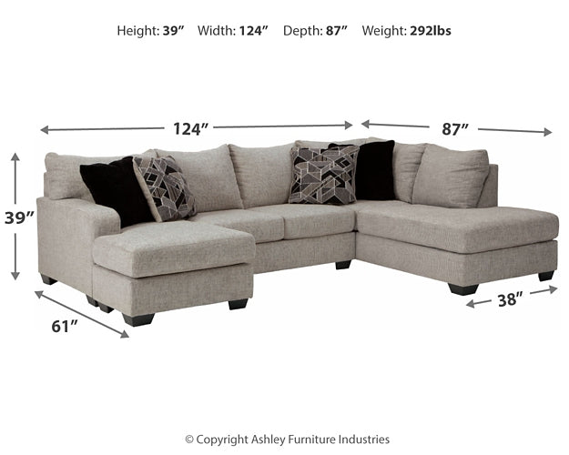 Seccional Megginson de 2 piezas con chaise longue