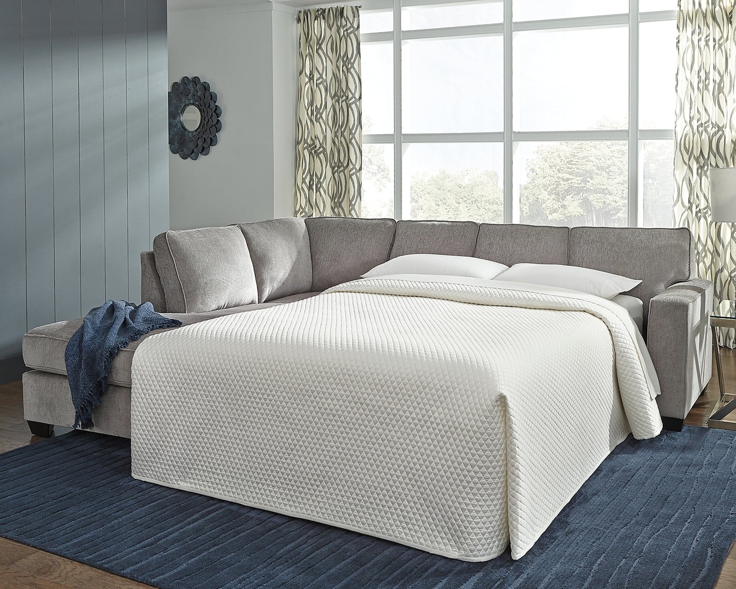 Sofá cama seccional de dos piezas con chaise longue Altari