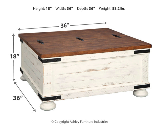 Mesa de cóctel Wystfield con almacenamiento