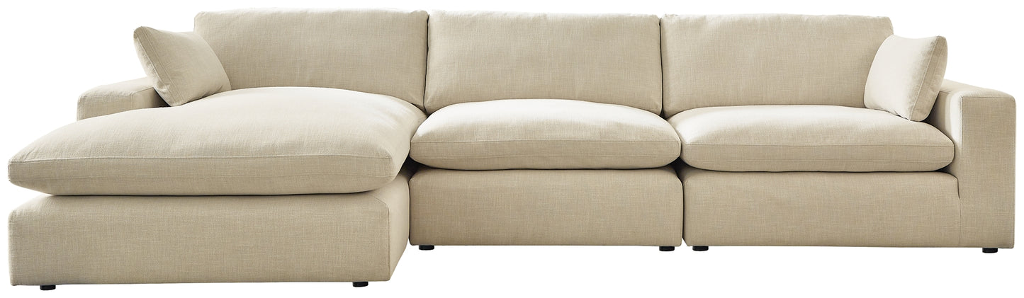 Seccional Elyza de 3 piezas con chaise longue
