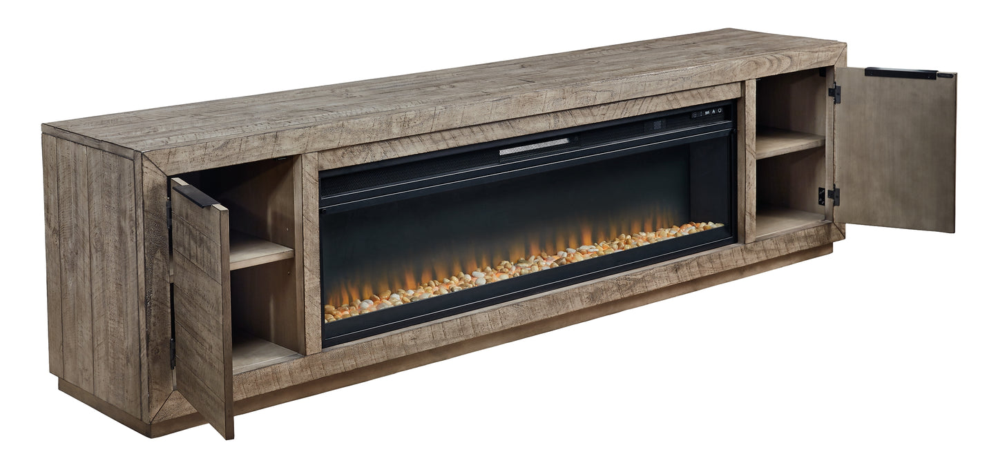Mueble de TV Krystanza con chimenea eléctrica