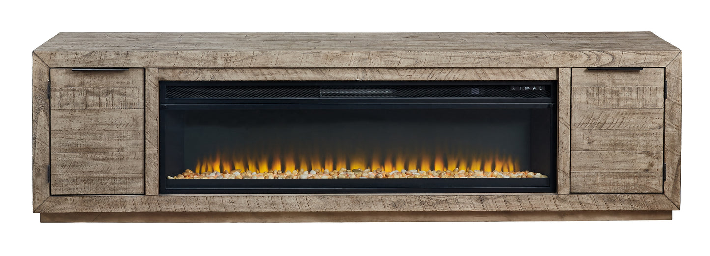 Mueble de TV Krystanza con chimenea eléctrica