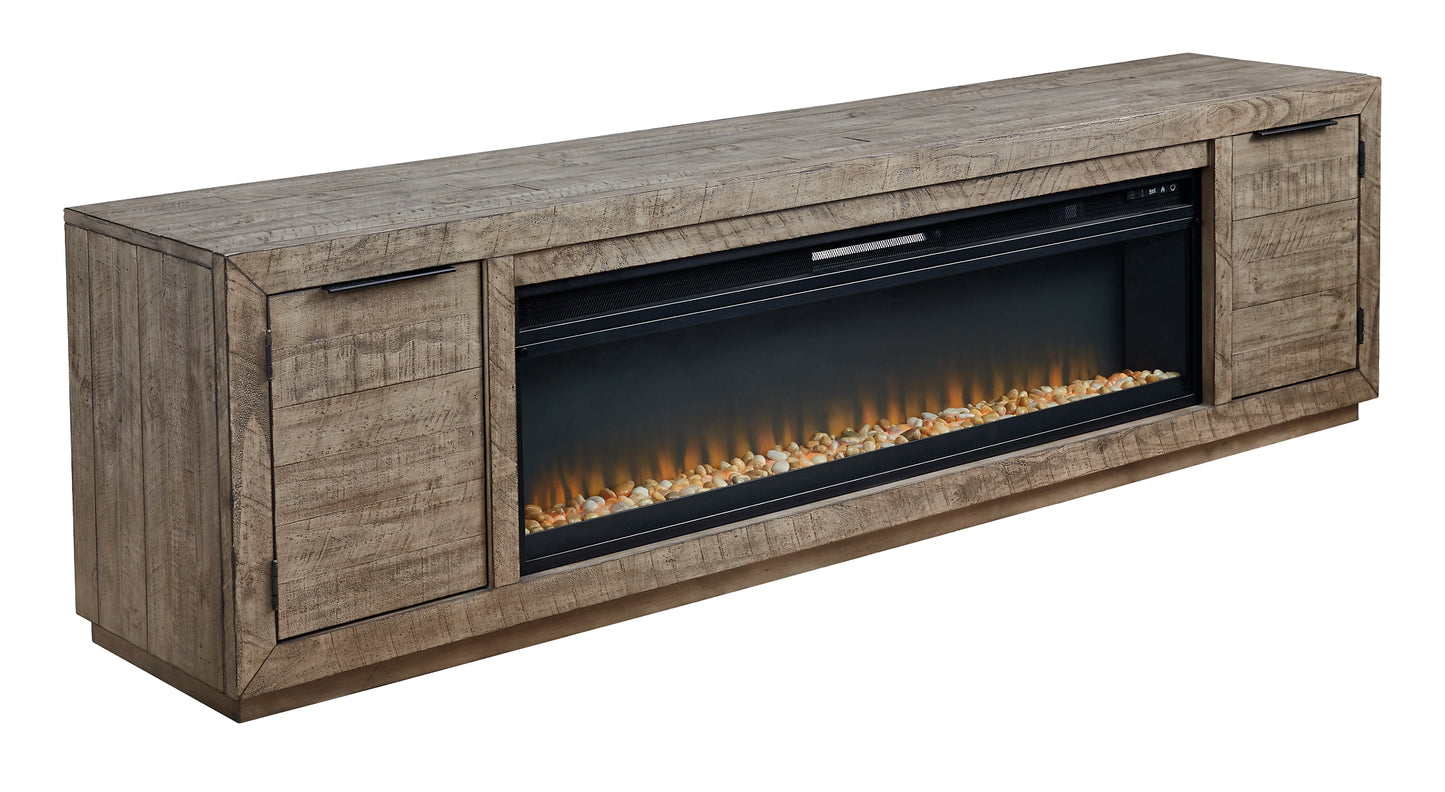 Mueble de TV Krystanza con chimenea eléctrica