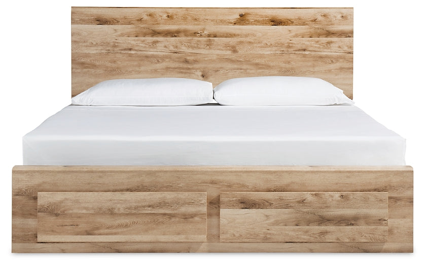 Cama Hyanna con paneles de almacenamiento y dos cajones debajo