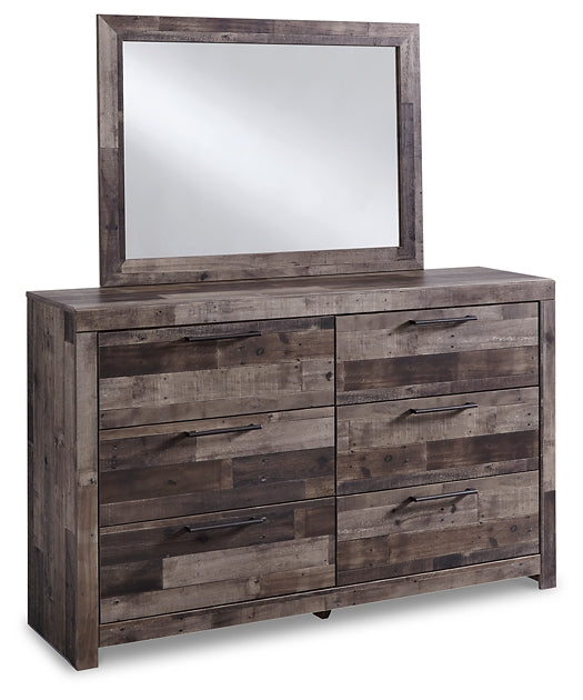 Derekson Panel Bed With Mirrored Dresser, Chest And 2 Nightstands