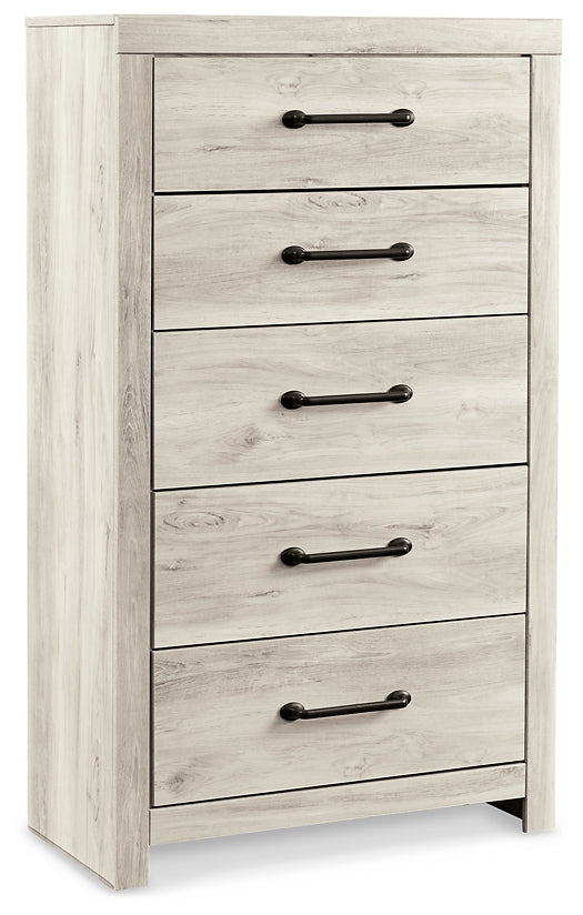 Cambeck Panel Bed With Mirrored Dresser, Chest And Nightstand