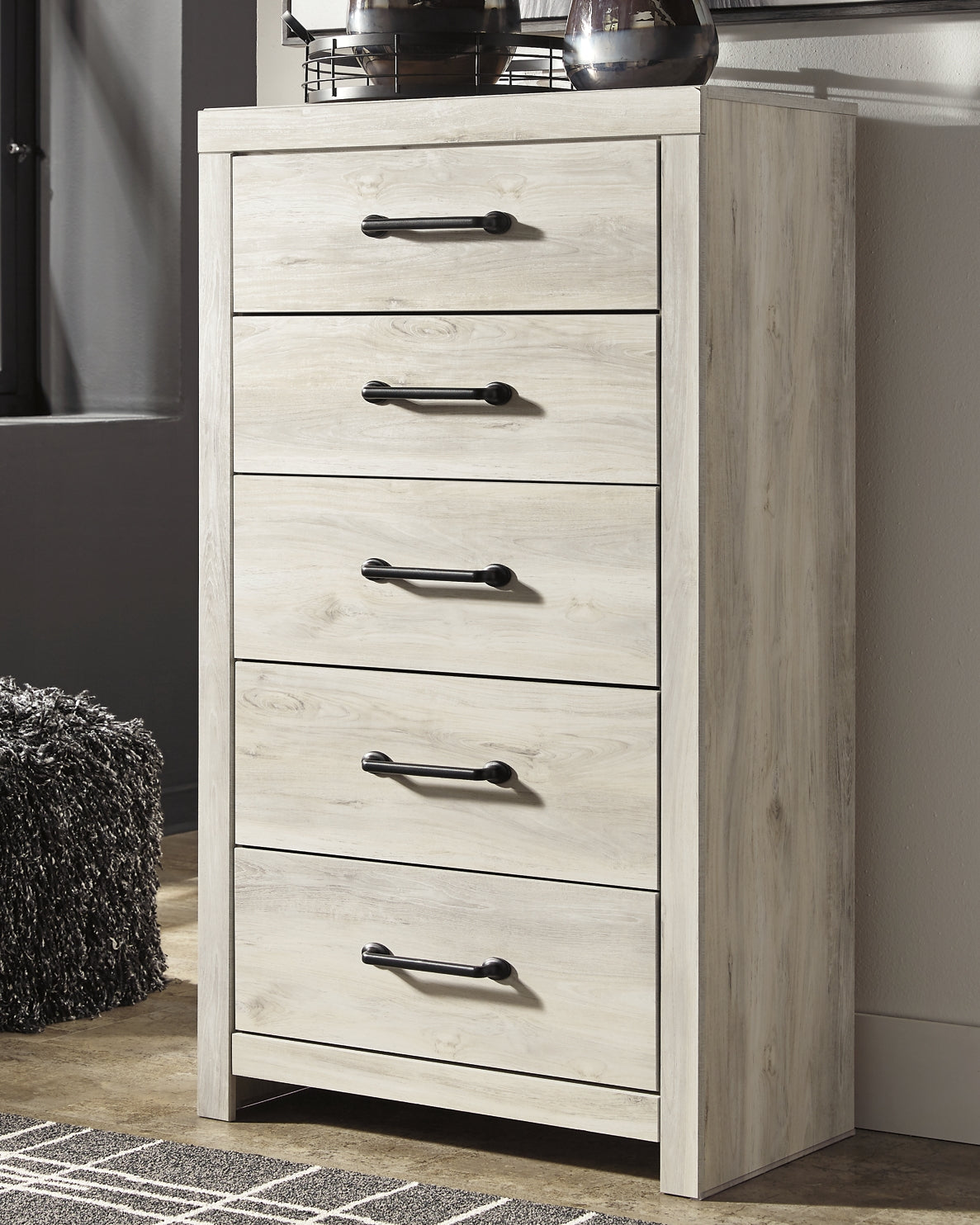 Cambeck Panel Bed With Mirrored Dresser, Chest And Nightstand