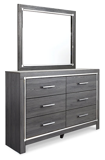 Lodanna Panel Bed With Mirrored Dresser