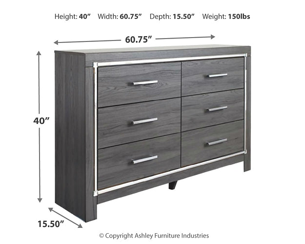 Lodanna Panel Bed With Mirrored Dresser