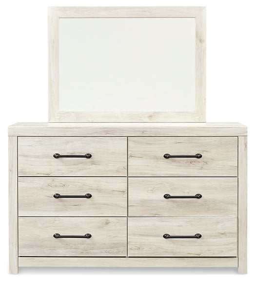 Cambeck Panel Bed With Mirrored Dresser