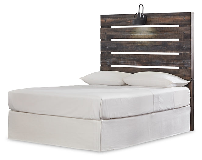 Drystan Panel Headboard With Mirrored Dresser, Chest And Nightstand
