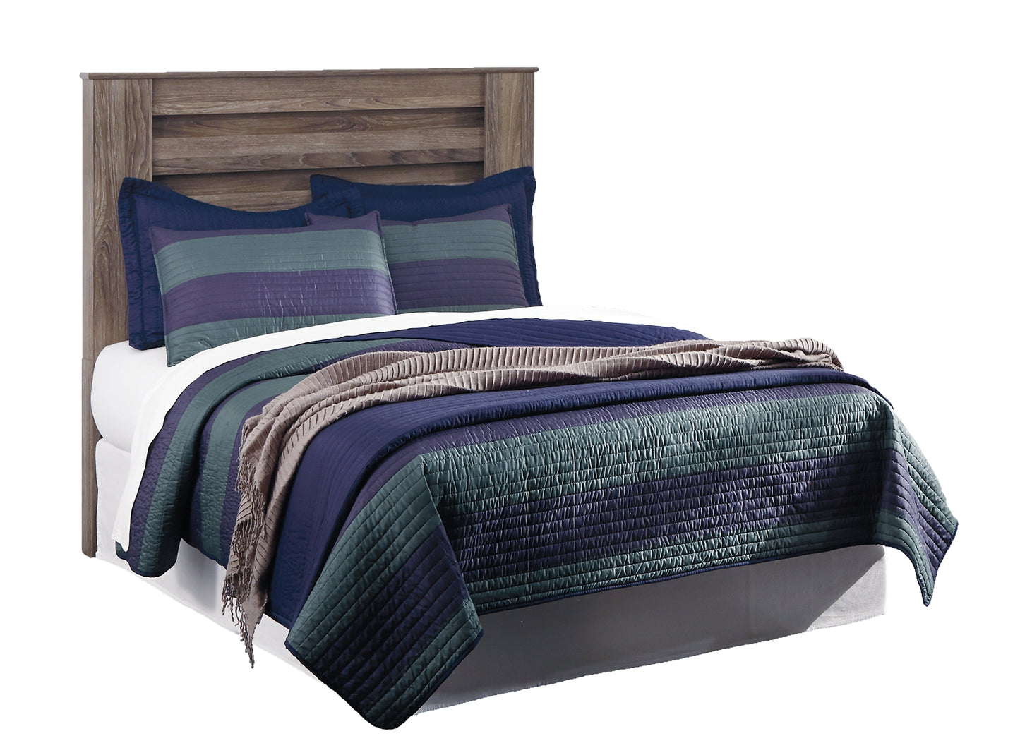 Zelen Panel Headboard With Mirrored Dresser, Chest And 2 Nightstands