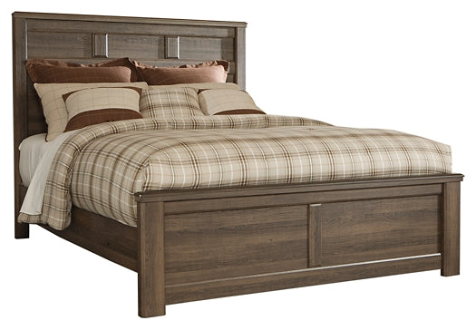 Juararo California Panel Bed With Mirrored Dresser And Chest