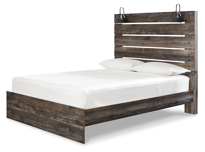 Drystan Panel Bed With Mirrored Dresser