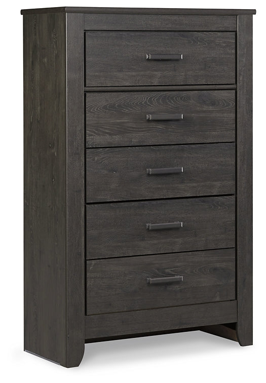 Brinxton Panel Bed With Mirrored Dresser And Chest