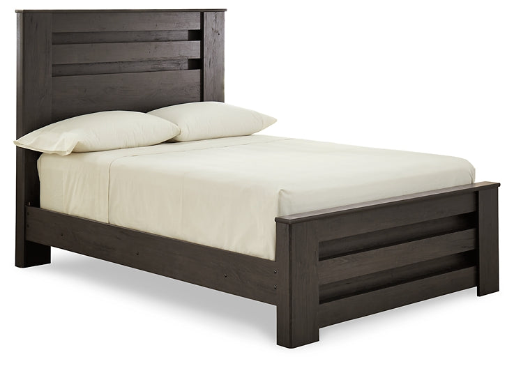 Brinxton Panel Bed With Mirrored Dresser And 2 Nightstands
