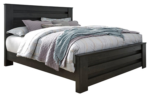 Brinxton Panel Bed With Mirrored Dresser, Chest And Nightstand