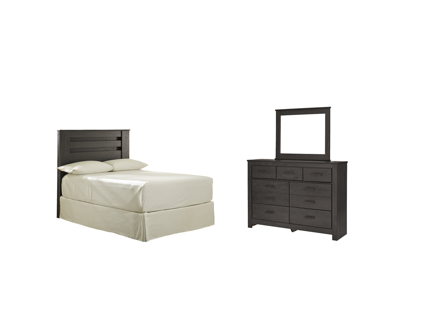 Brinxton Panel Headboard With Mirrored Dresser