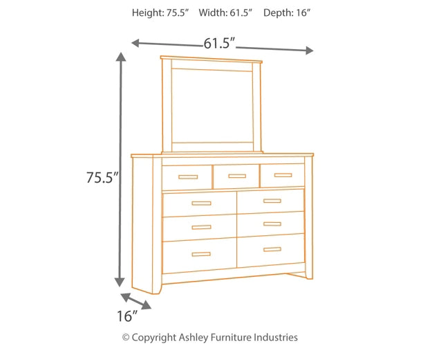 Brinxton Panel Headboard With Mirrored Dresser, Chest And 2 Nightstands