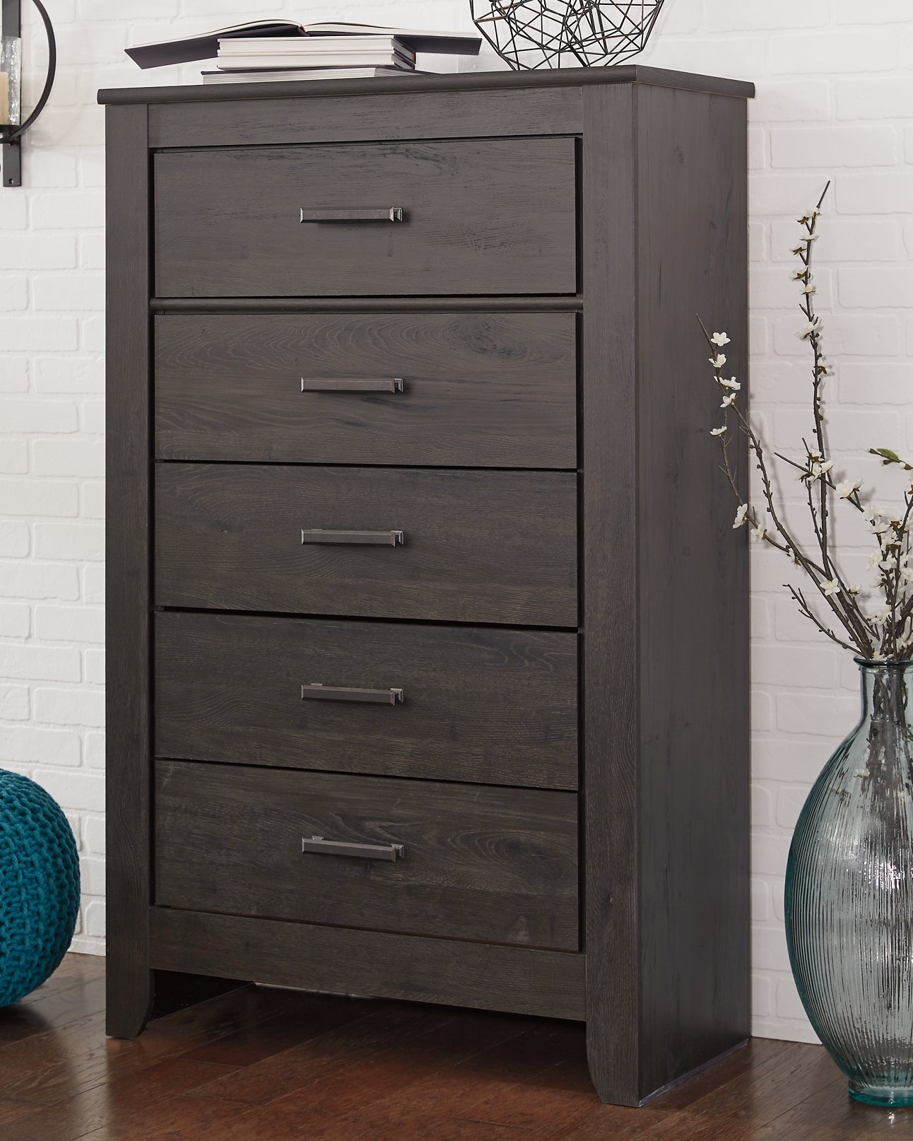 Brinxton Panel Headboard With Mirrored Dresser, Chest And 2 Nightstands