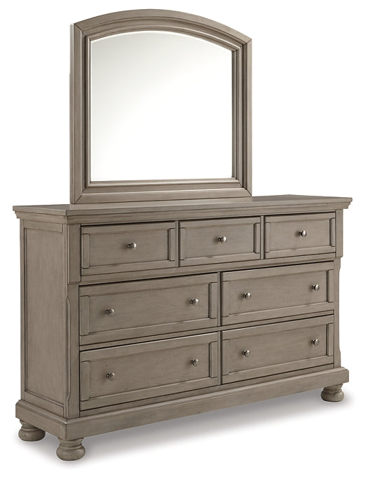 Cama estilo trineo California de Lettner con tocador con espejo
