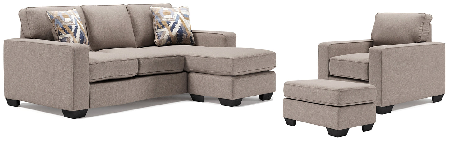 Sofá, chaise longue y otomana Greaves
