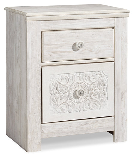 Paxberry Panel Bed With Nightstand