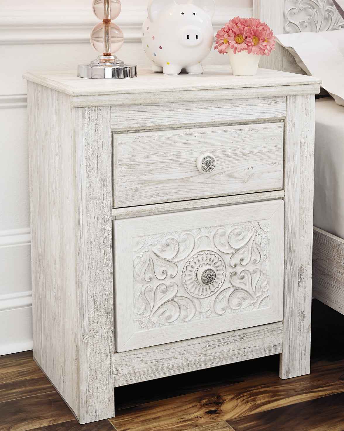 Paxberry Panel Bed With Nightstand