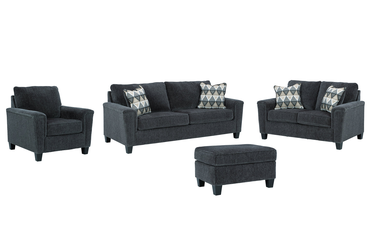 Sofá, loveseat, silla y otomana Abinger