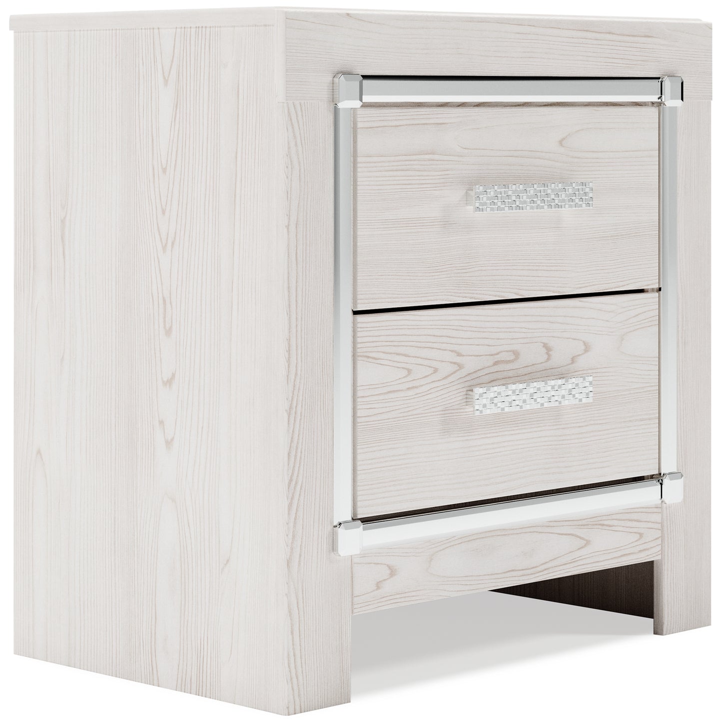 Cama Altyra con paneles, cómoda con espejo y mesita de noche