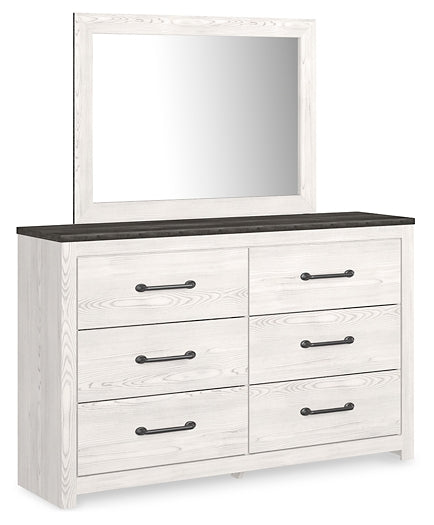 Gerridan Panel Bed With Mirrored Dresser