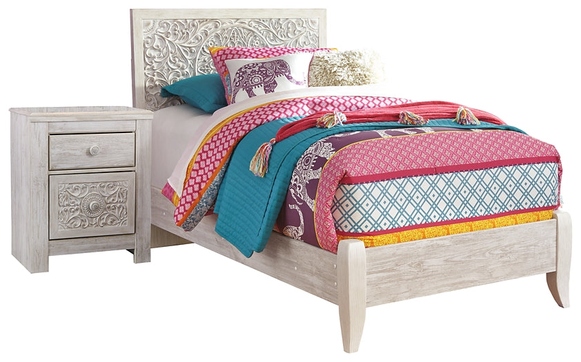 Paxberry Panel Bed With Nightstand