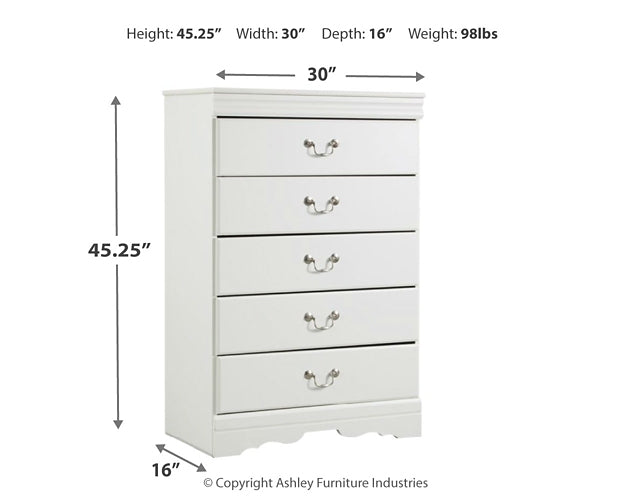 Anarasia Sleigh Bed With Mirrored Dresser And Chest