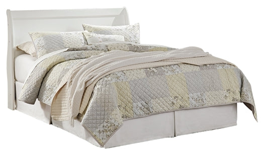 Cabecero de cama estilo trineo Anarasia con tocador con espejo