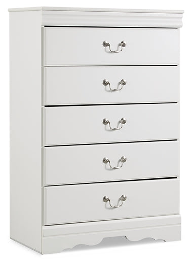 Anarasia Sleigh Headboard With Mirrored Dresser, Chest And Nightstand