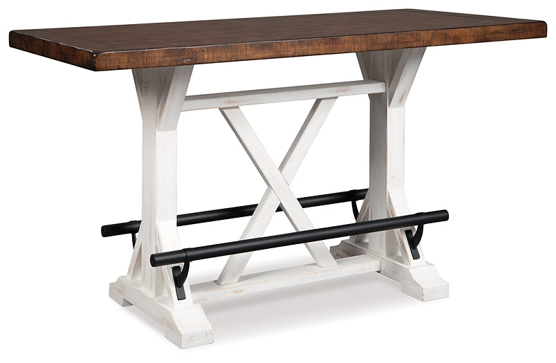 Mesa de comedor de altura de mostrador Valebeck y 4 taburetes